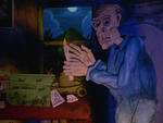 An animated character revisits old memories in Consuming Spirits