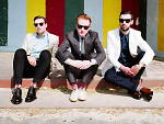 Alex, centre, with Two Door Cinema Club