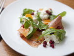 Persimmon, burrata and ricotta gnocchi at Rustic Canyon