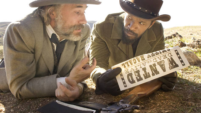 Christoph Waltz and Jamie Foxx in Django Unchained