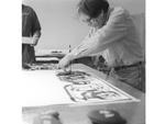 John Cage painting the New River Watercolor series