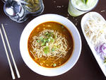 Kow soi noodle at Wat Dong Moon Lek