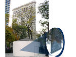 Rendering of Sandra Gibson and Luis Recoder's "Topsy-Turvy: A Camera Obscure Installation" in Madison Square Park