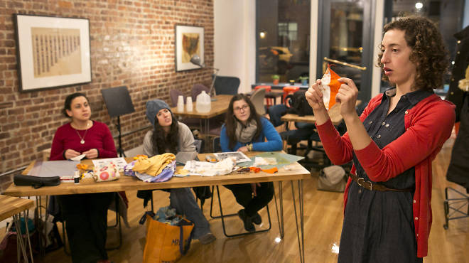 Quilting class at Brooklyn Brainery