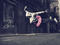 Back alley dance art in a tutu, on the streets of New York.