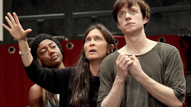 Diane Paulus, center, directs the Broadway revival of Pippin