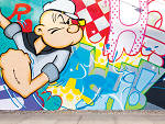 Popeye Bowery Graffiti Wall mural by John "Crash" Matos