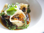 Szechuan pork dumpling at Allumette