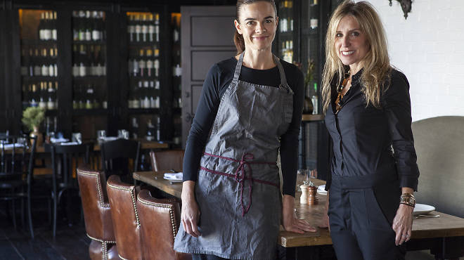 Chef Suzanne Goin and Caroline Styne at AOC