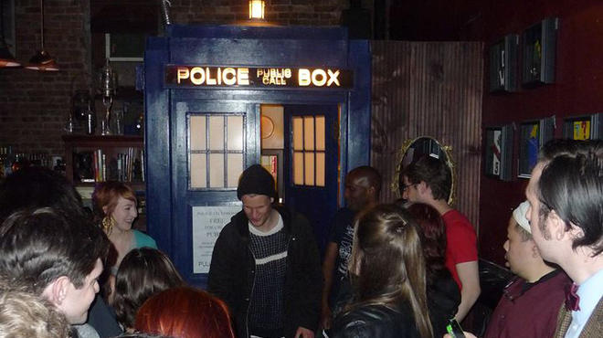 Matt Smith and Steven Moffat at the Way Station