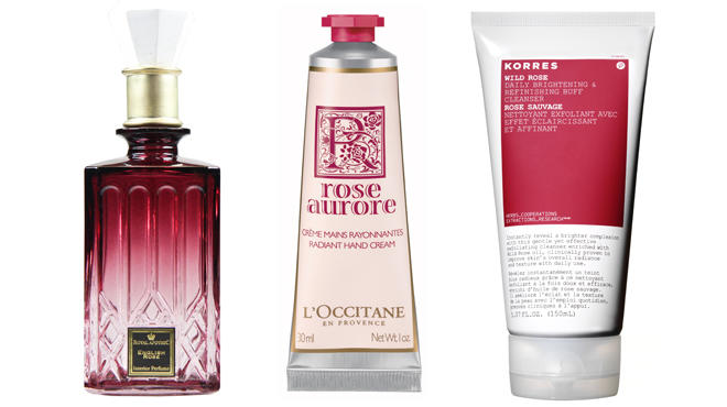 Rose-scented beauty products