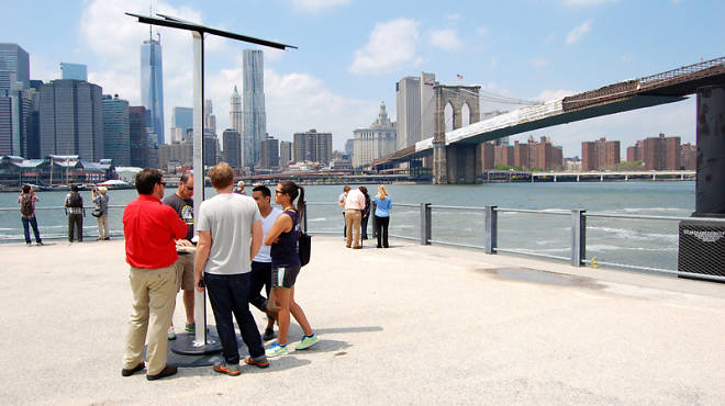 AT&T Street Charge station in Brooklyn Bridge Park