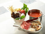 Seafood and meat combo hot pot with Sichuan broth at Shell Cove