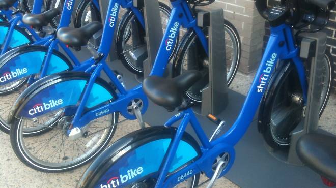 Citi Bike graffiti at Fourth Avenue and Dean Street, Park Slope, Brooklyn