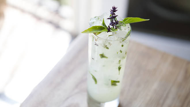 Purple and Thai Basil Mojito at Willie Jane
