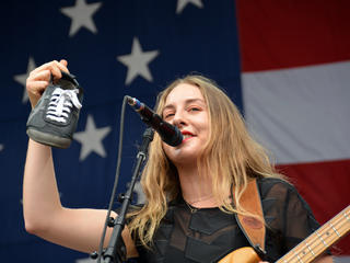 Haim performs at the 2013 Made in America Festival in Philadelphia on August 31, 2013.