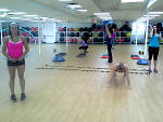 Recess fitness class at Lucille Roberts