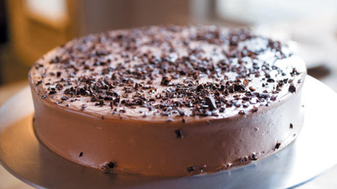 Valrhona chocolate cake at Miko's Flipside Cafe