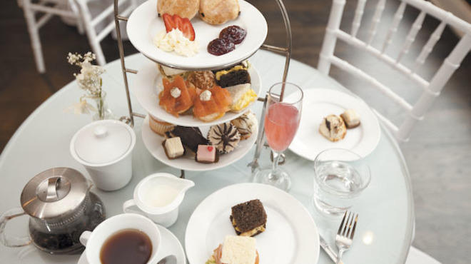 Tea service at Tipsy Cake