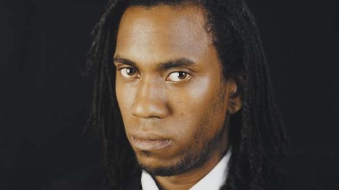 Rashid Johnson, Self-Portrait with my hair parted like Frederick Douglass, 2003.