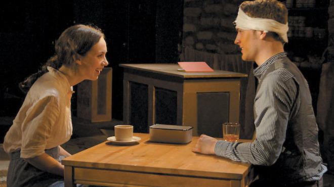 Baize Buzan and Josh Salt in The Cripple of Inishmaan at Redtwist Theatre