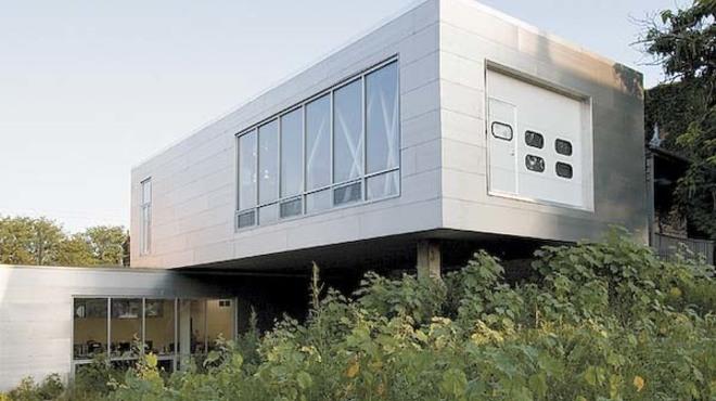 The exterior of a Morgan Street house designed by UrbanLab