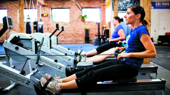 Chicago 6/15/12Students participate in a RowFit exercise class at RowFit Chicago at 1455 W Hubbard.