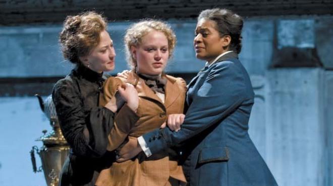 Carrie Coon, Caroline Neff and Ora Jones in Three Sisters at Steppenwolf Theatre Company