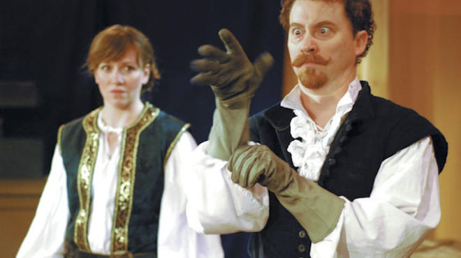 Justine C. Turner and Matt Engle in Ren Faire! A Fistful of Ducats at Factory Theater