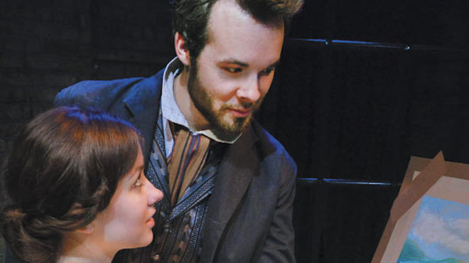 Maggie Scrantom and Nicholas Bailey in The Woman in White at Lifeline Theatre