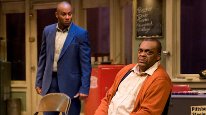 Anthony Fleming III and A.C. Smith in Jitney at Court Theatre