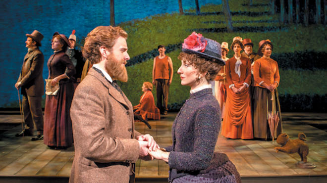 Jason Danieley, Carmen Cusack and company in Sunday in the Park With George at Chicago Shakespeare Theater