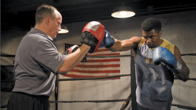 Guy Van Swearingen and Kamal Angelo Bolden in The Opponent at A Red Orchid Theatre