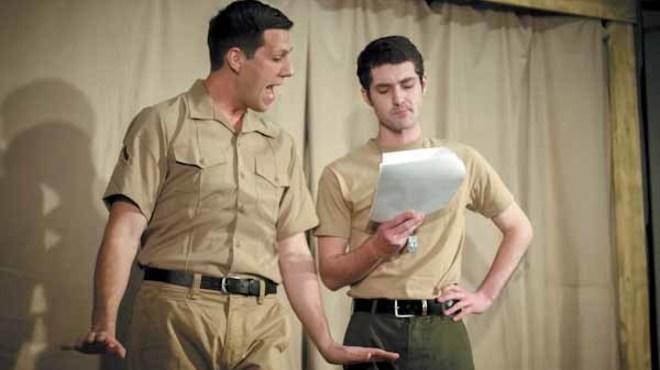 Ryan Jarosch and Patriac Coakley in The Bear Suit of Happiness at the New Colony