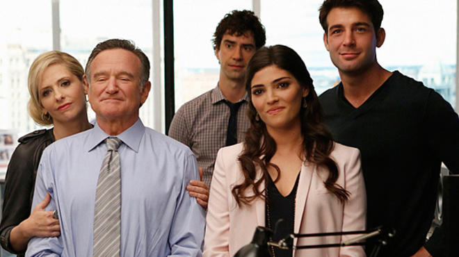 Sarah Michelle Gellar, Robin Williams, Hamish Linklater, Amanda Setton and James Wolk star in The Crazy Ones on CBS