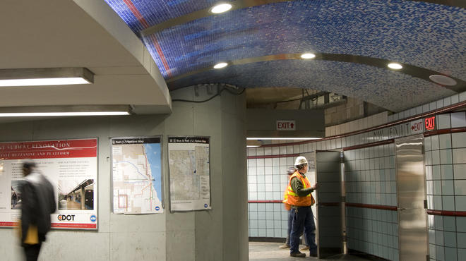 Renovation of Grand/State Red Line CTA station