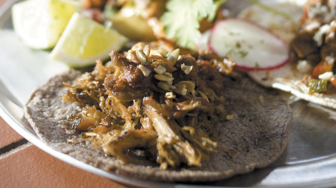 Duck carnitas taco at Taco Joint