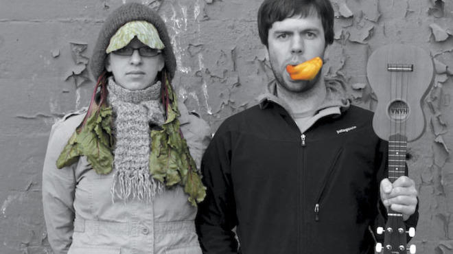 Produce cocurators Lauren Warnecke, left, and Timothy Russell