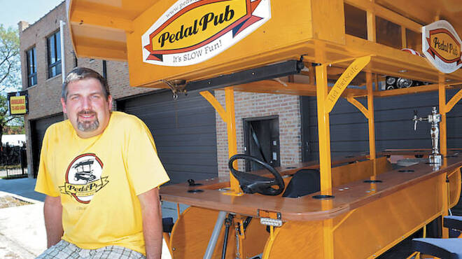 GOLD RUSH Graham wants to get PedalPub on a roll before summer's end.