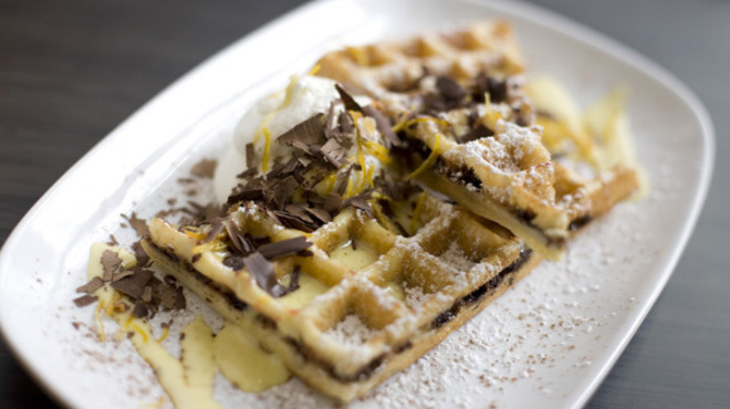 Mexican chocolate waffles at Waffles