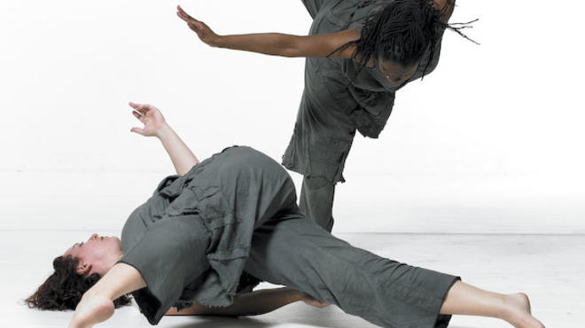 Rachel Damon, left, and Ni'Ja Whitson in Synapse Arts'�Factor Ricochet