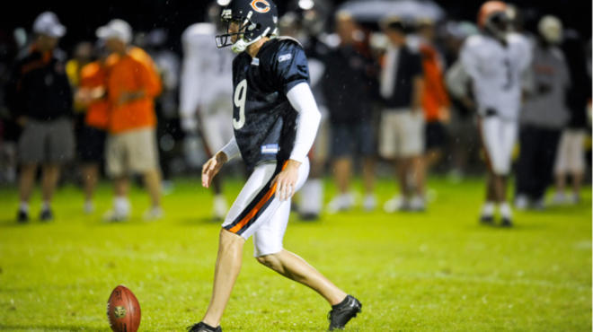 Chicago Bears kicker Robbie Gould at Bears Training Camp
