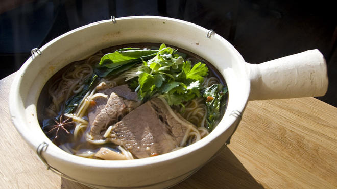 Vietnamese brisket pho with chili-anise broth