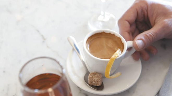Amaro and espresso at Lula cafe