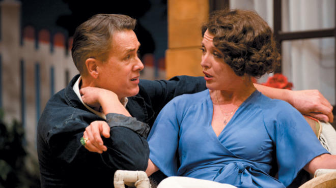 V Craig Heidenreich and Lia Mortensen in Ten Chimneys at Northlight Theatre