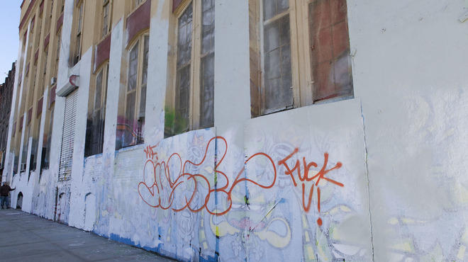 The artworks at 5 Pointz were painted over with white early on the morning of November 19