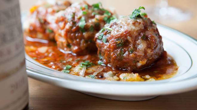 The Saturday meatballs at Vera are some of the best meatballs in Chicago.