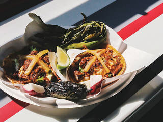 Adobada tacos at Los Tacos No. 1