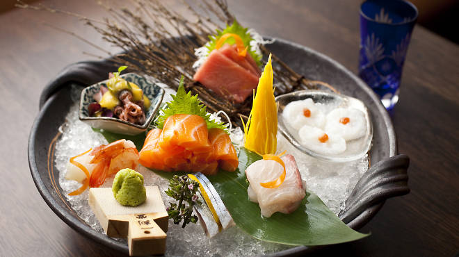 Sashimi platter at Daruma-ya