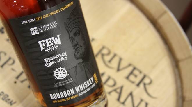 Four Kings whiskey is a blend of four Midwest bourbons.
